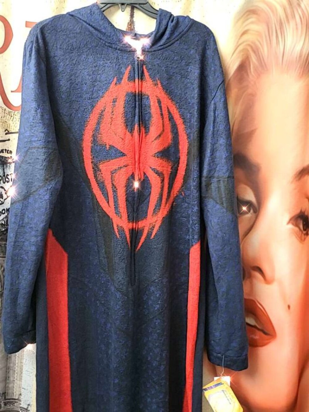 Spiderman Men Jumpsuit Pajamas Size Xlarge